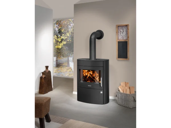 Justus Kaminofen Agero 2.0 Stahl Schwarz 7 kW EEK: A – Image 3