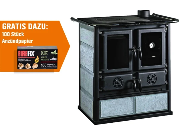 La Nordica Küchenherd Rosetta Naturstein 7,2 kW EEK: A+ gratis Anzündpapier