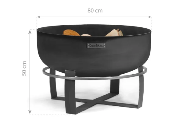 CookKing Feuerschale Stahl XXL Viking Ø 80 cm x 50 cm Schwarz – Image 3