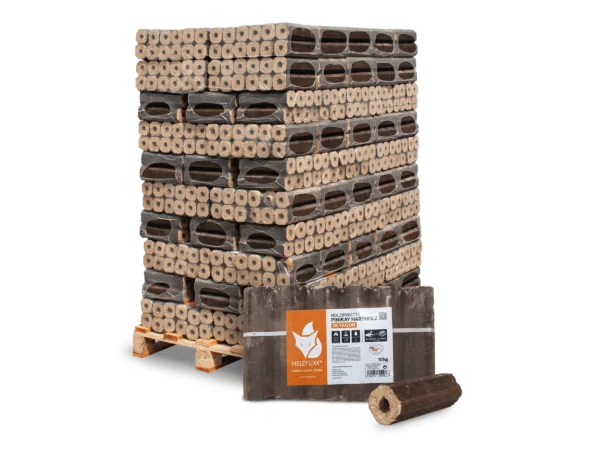Heizfuxx Holzbriketts Pinikay Octagon 10kg x 96 Gebinde 960kg Palette