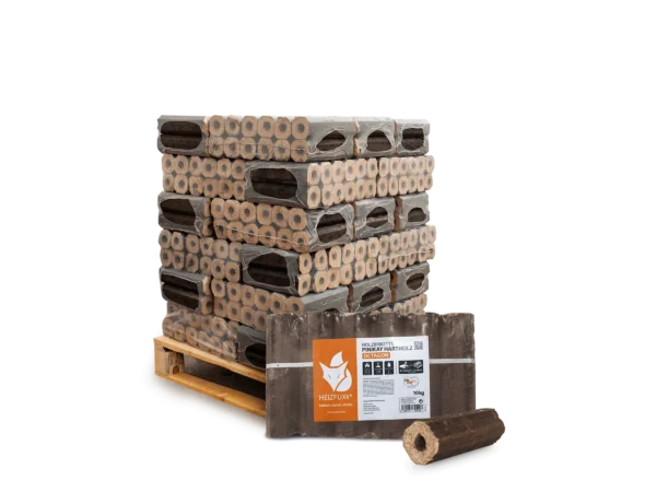 Heizfuxx Holzbriketts Pinikay Octagon 10kg x 30 Gebinde 300kg Palette