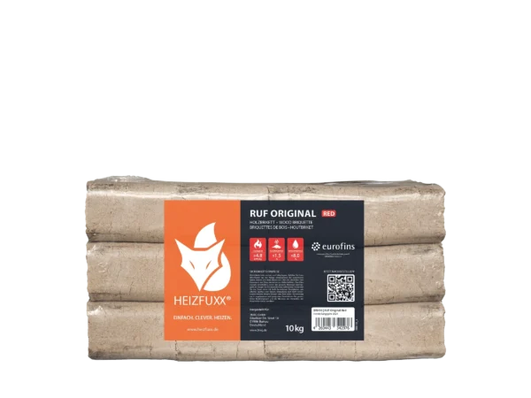Heizfuxx Holzbriketts Ruf Original Red 10kg x 30 Gebinde 300kg Palette – Image 5