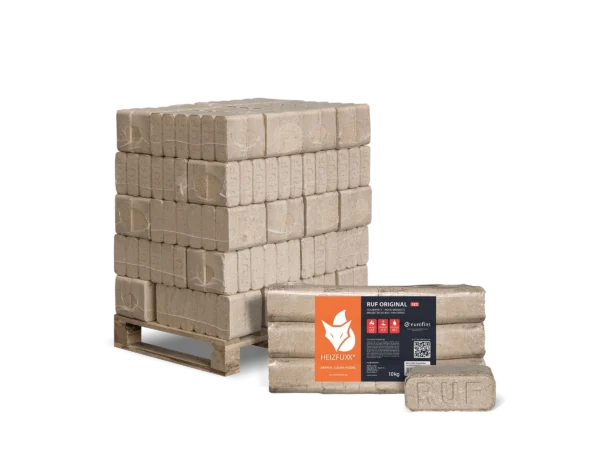 Heizfuxx Holzbriketts Ruf Original Red 10kg x 30 Gebinde 300kg Palette