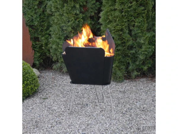 VASNER Merive M2 Feuerkorb mittelhoch abgerundet Schwarz – Image 7