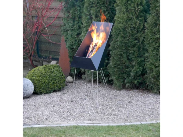 VASNER Merive M4 Feuerkorb mittelhoch eckig Schwarz – Image 3