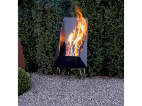 VASNER Merive M4 Feuerkorb mittelhoch eckig Schwarz – Image 9