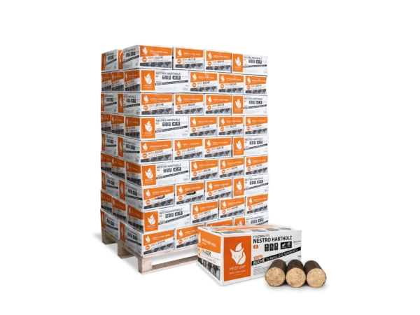 Heizfuxx Holzbriketts Nestro Hartholz m 12kg x 81 Karton 972kg Palette