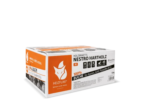 Heizfuxx Holzbriketts Nestro Hartholz m 12kg x 81 Karton 972kg Palette – Image 5