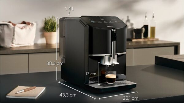 Siemens EQ 300 Kaffeevollautomat klavierlack schwarz – Image 8