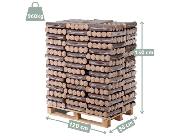 Holz4home Hartholz Eichenbriketts Holzbriketts 960 Kg Pro Palette – Image 2