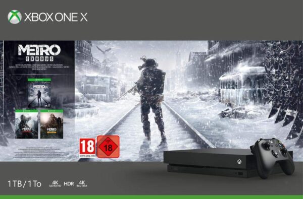 Xbox One X - Konsole 1TB #schwarz - Metro Exodus Bundle (mit OVP) (gebraucht) NEUWERTIG USK18