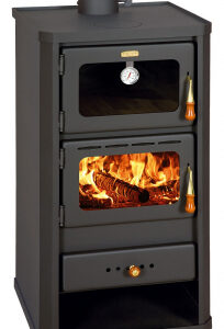 Kochen Kaminofen Holzofen mit Backofen Kamin Prity FM 12.1 kw